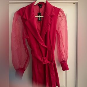Pink Boohoo blazer dress